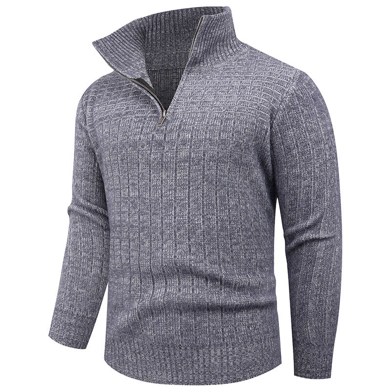 Herren eleganter Rollkragenpullover mit modernem Zopfdesign Drune