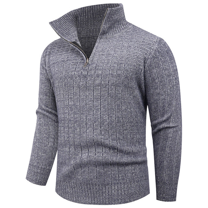 Herren eleganter Rollkragenpullover mit modernem Zopfdesign Drune