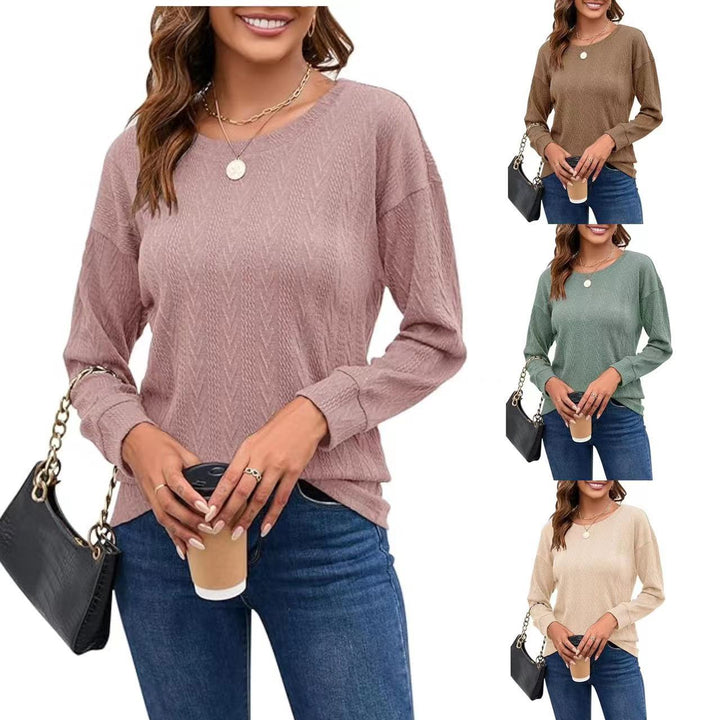 Damen modernes Strickoberteil mit eleganten Zierstrukturen Drune