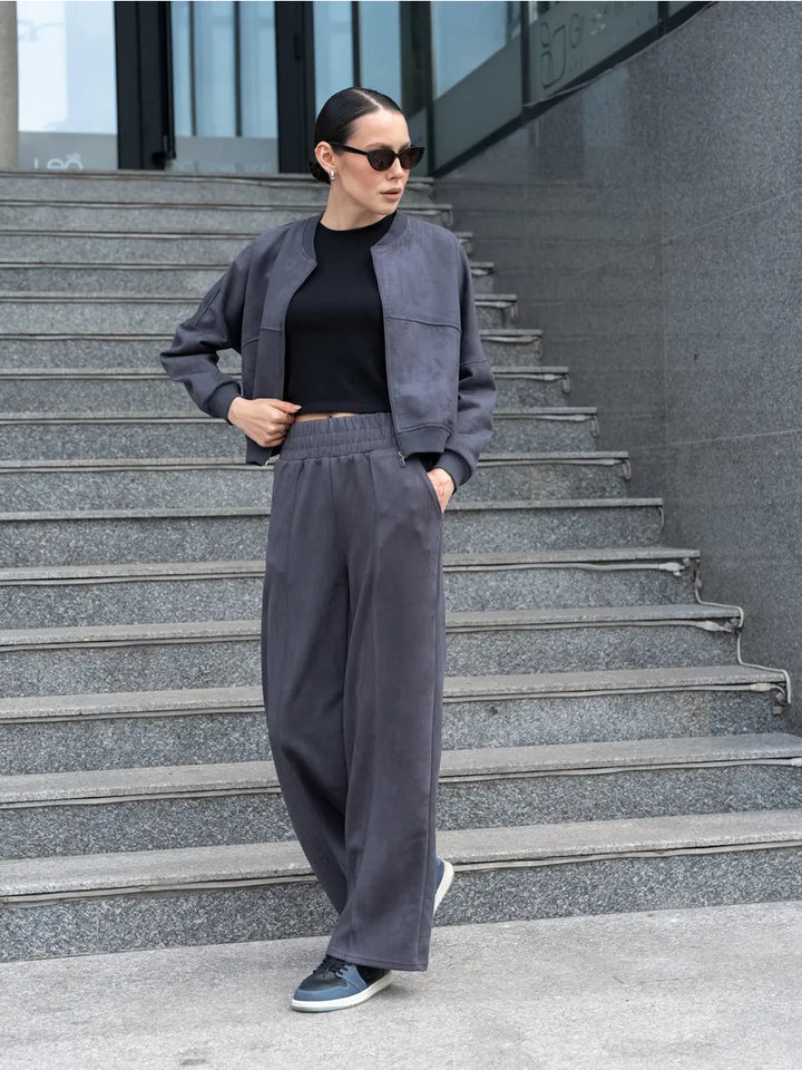 Damen modischer Kapuzenoverall mit elastischem Bund Drune