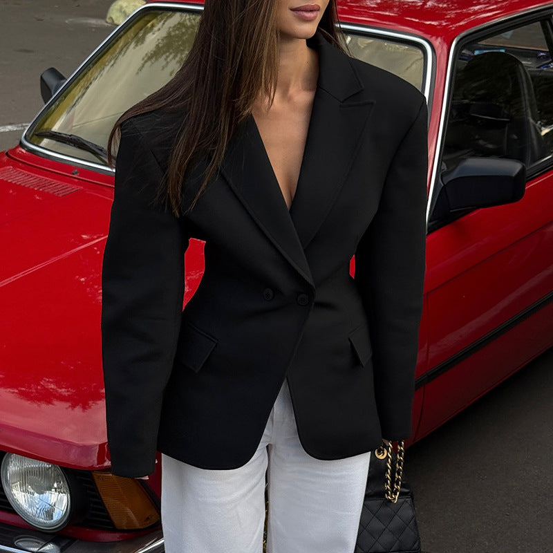 Damen Eleganter Oversize-Blazer Drune