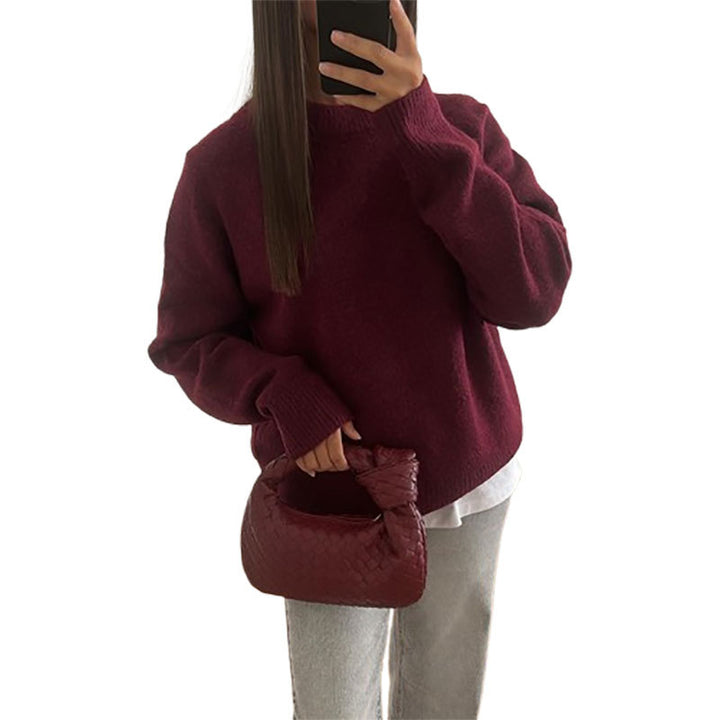 Damen Ursprünglich geschnittener Strickpullover mit weichem Material Drune