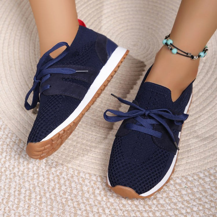Damen Atmungsaktive Sport-Sneaker mit flexiblem Gummizug und rutschfester Sohle Drune