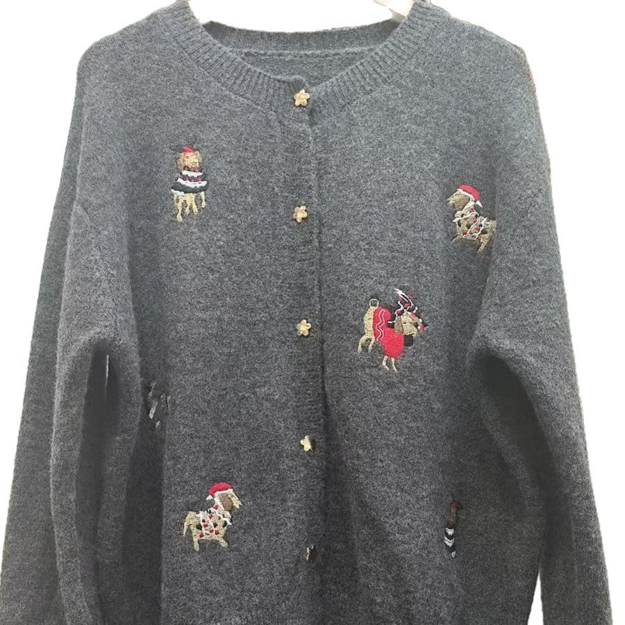 Damen Strickjacke mit verspielten Applikationen und elegantem Schnitt Drune