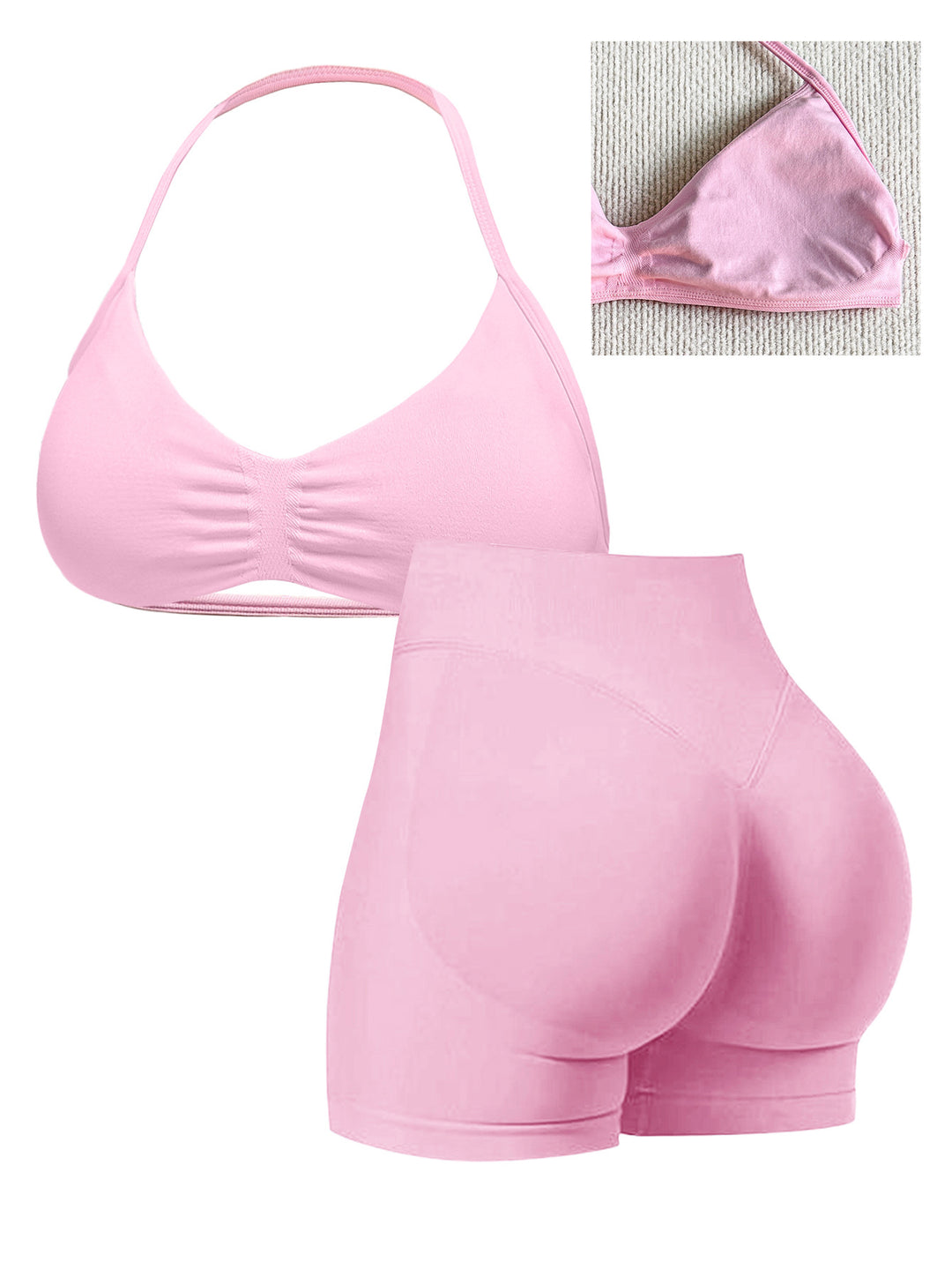 Damen Sportlicher Bikini mit gepolstertem Oberteil und hoher Taille Drune