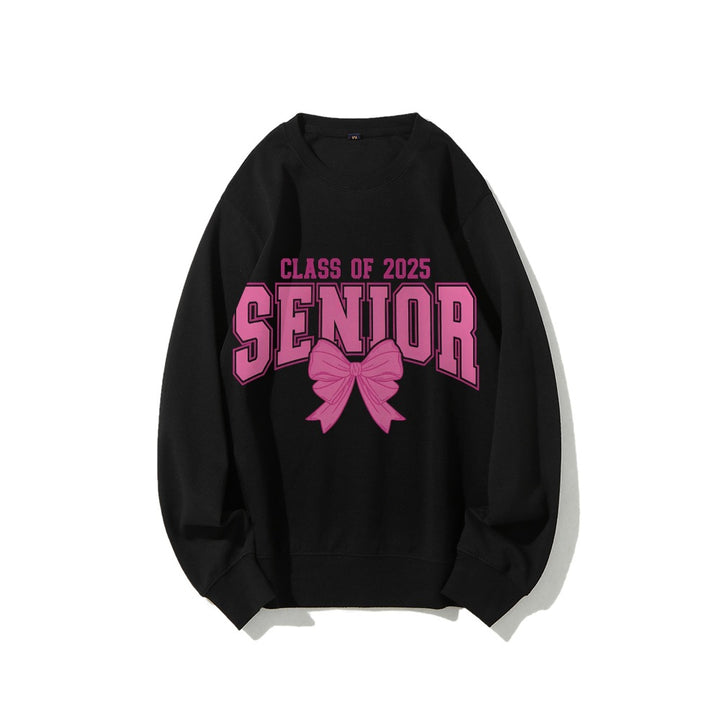 Damen Sweatshirt mit Abschlussjahr und dekorativem Schleifendesign Drune