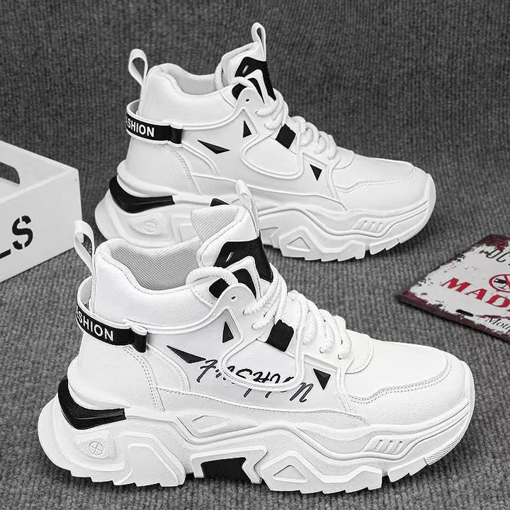 Damen Sportliche High-Top Sneakers mit modischer Zehenkappe und rutschfester Sohle Drune