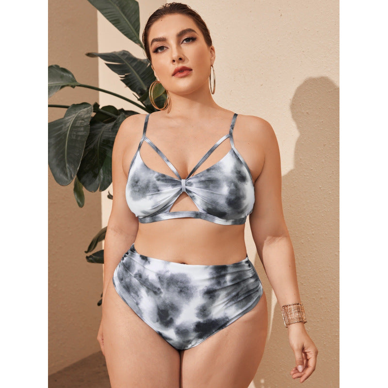 Damen Hochgeschnittener Bikini mit modischem Cut-Out-Design Drune