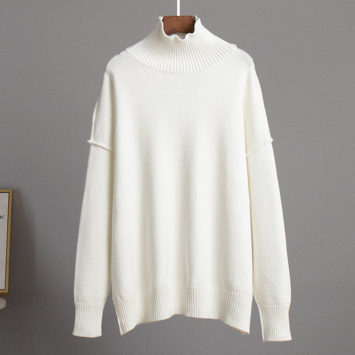 Damen Grobstrickpullover mit hohem Rollkragen und lässigem Schnitt Drune