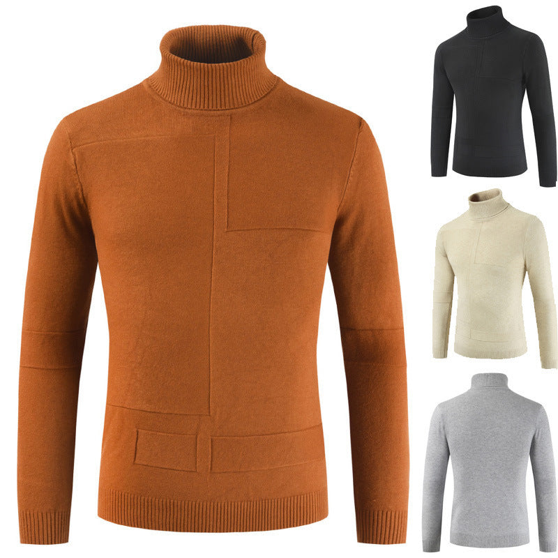 Herren Rollkragenpullover aus weichem Strickmaterial mit modernem Design Drune