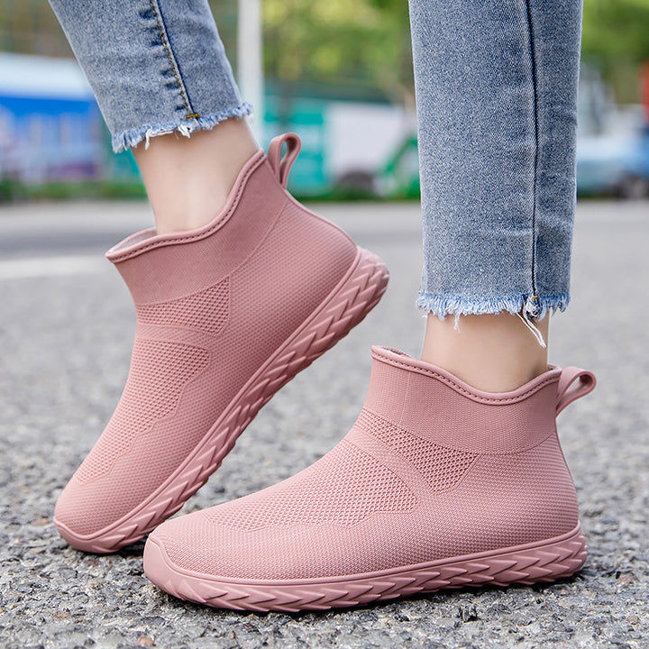 Damen wasserfeste Gummistiefel mit flexiblem Schaft und rutschfester Sohle Drune