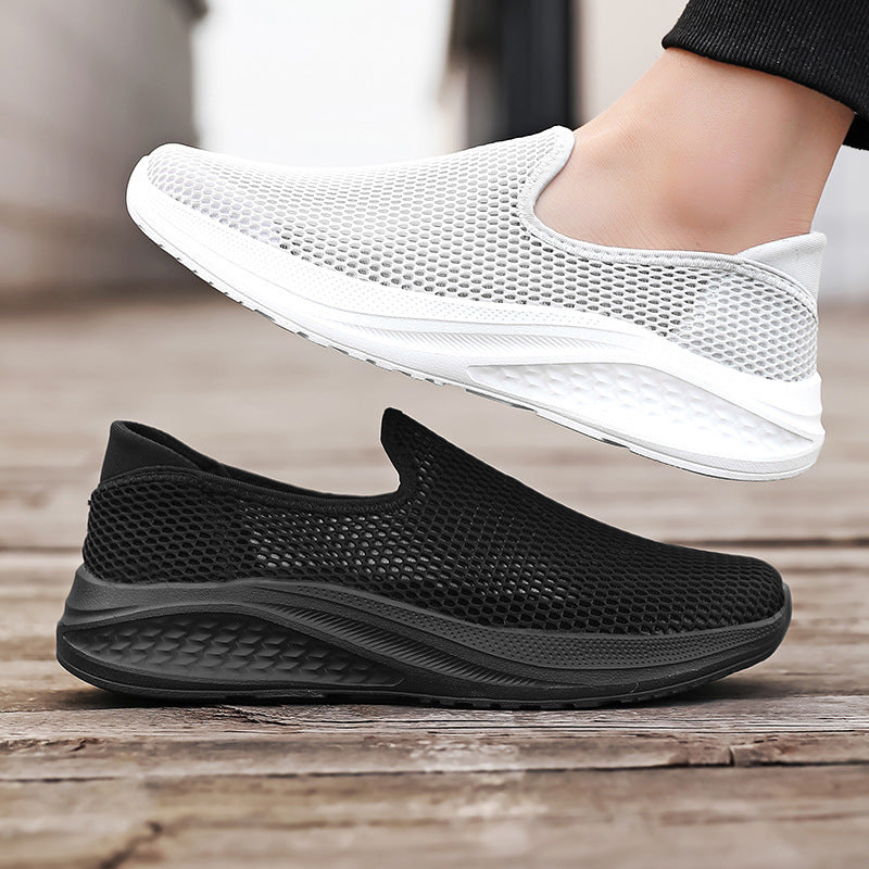 Herren nan atmungsaktiver Netz-Sportschuh mit Schlupfform und stoßdämpfender Laufsohle Drune