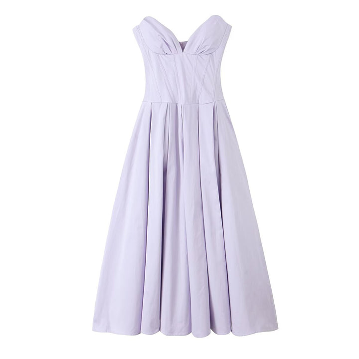 Damen Abendkleid mit herzförmigem Ausschnitt und fließendem Rock Drune