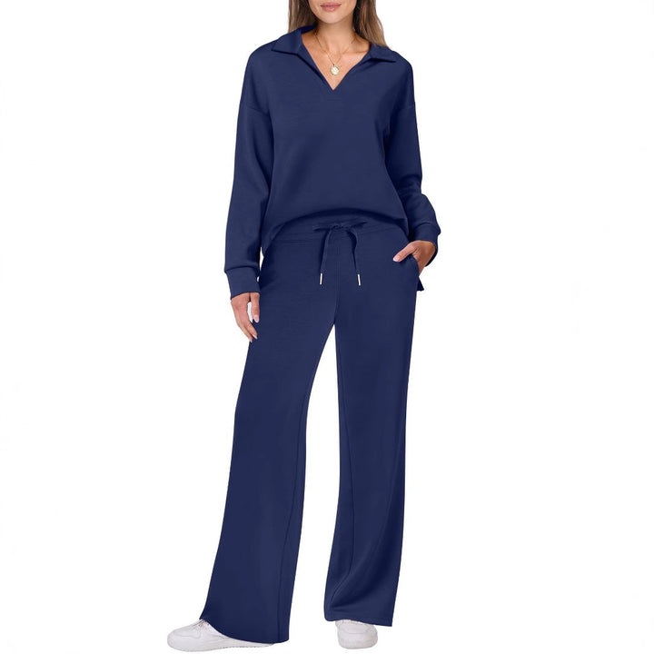 Damen lässiges Set aus oversized Pullover und weitem Jogginghose Drune