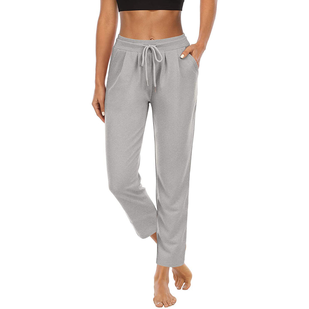 Damen bequeme Freizeithose mit elastischem Bund und seitlichen Taschen Drune