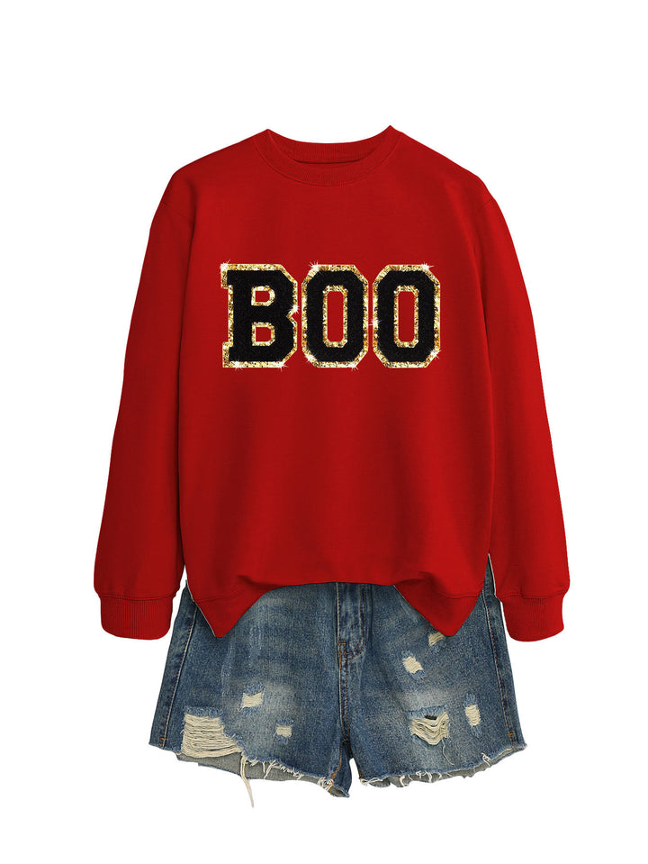 Damen Sweatshirt mit glitzerndem Aufdruck Drune