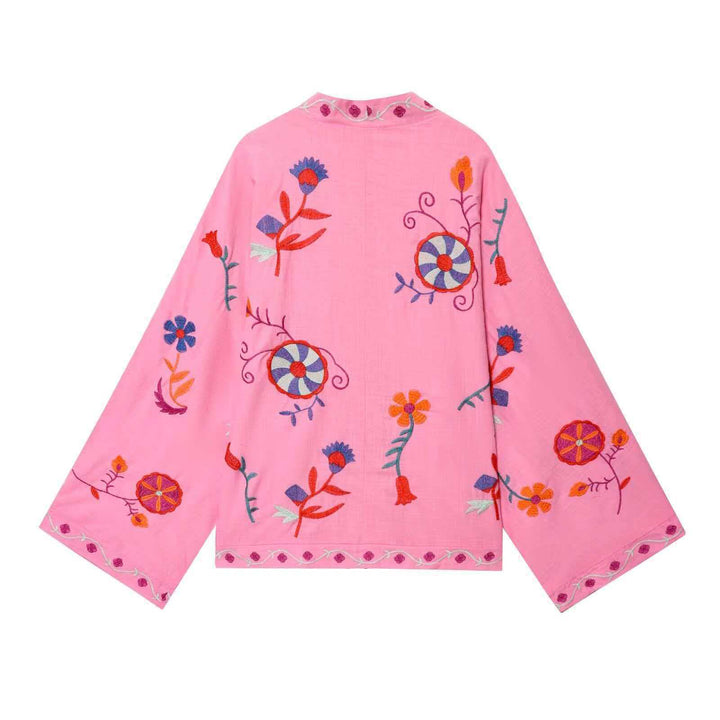 Damen Elegante, bestickte Kimono-Jacke Drune