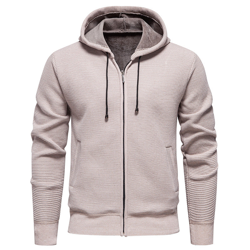 Herren sportliche Fleecejacke mit hohem Kragen und Reißverschluss Drune