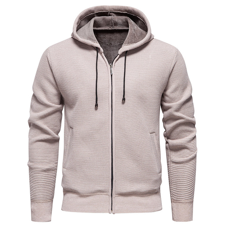 Herren sportliche Fleecejacke mit hohem Kragen und Reißverschluss Drune