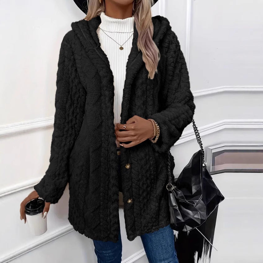 Damen Kuschelige Fleecejacke Drune
