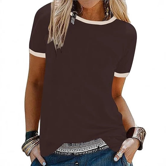 Damen T-Shirt mit kontrastierenden Ärmeln Drune