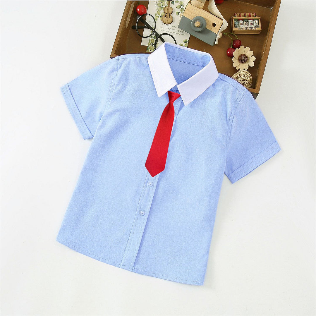 Jungen Elegantes Kurzarmhemd mit Fliege Drune