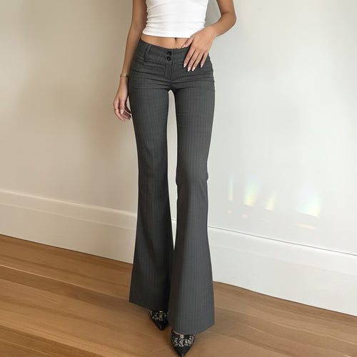 Damen Flared Jeans mit modischem Streifenmuster und hohem Bund Drune