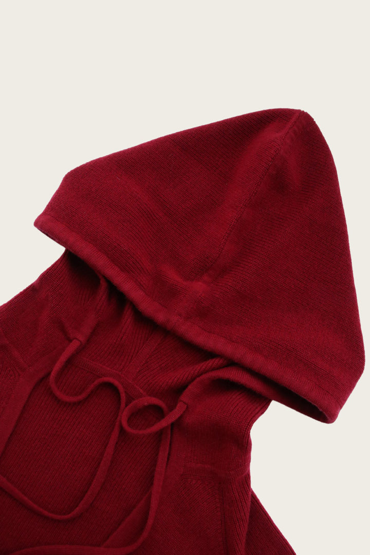 Damen lässiger Kapuzenpullover aus hochwertigem Strick Drune