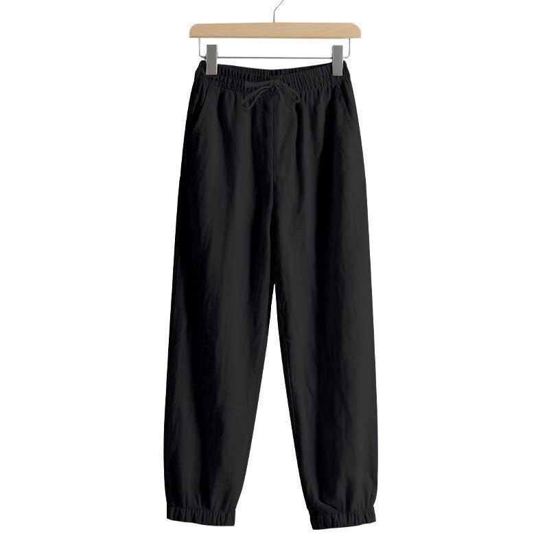 Damen lässige Freizeithose mit lockerem Schnitt und elastischem Bund Drune