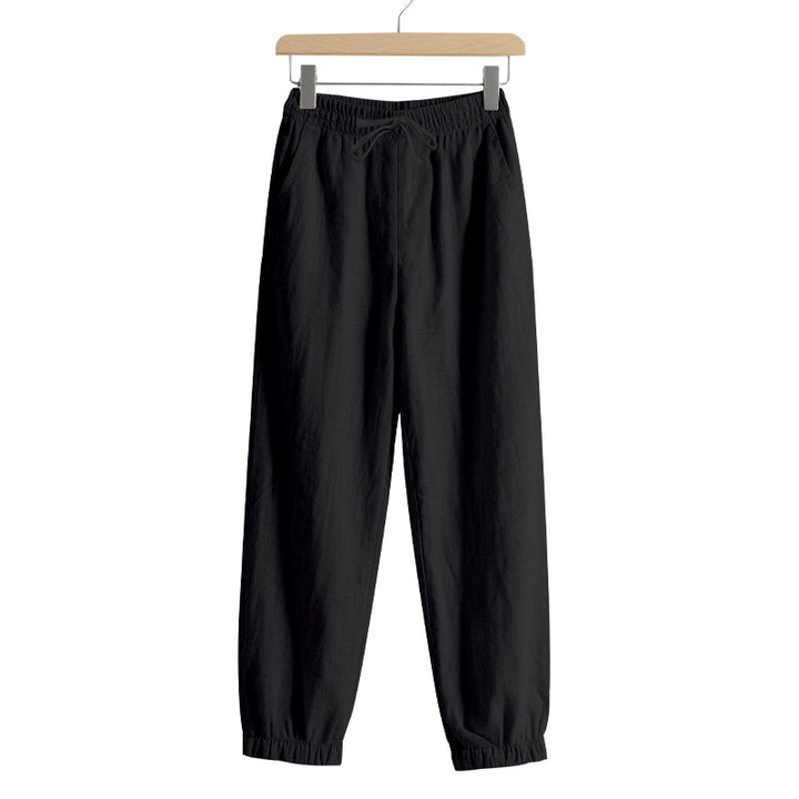 Damen lässige Freizeithose mit lockerem Schnitt und elastischem Bund Drune