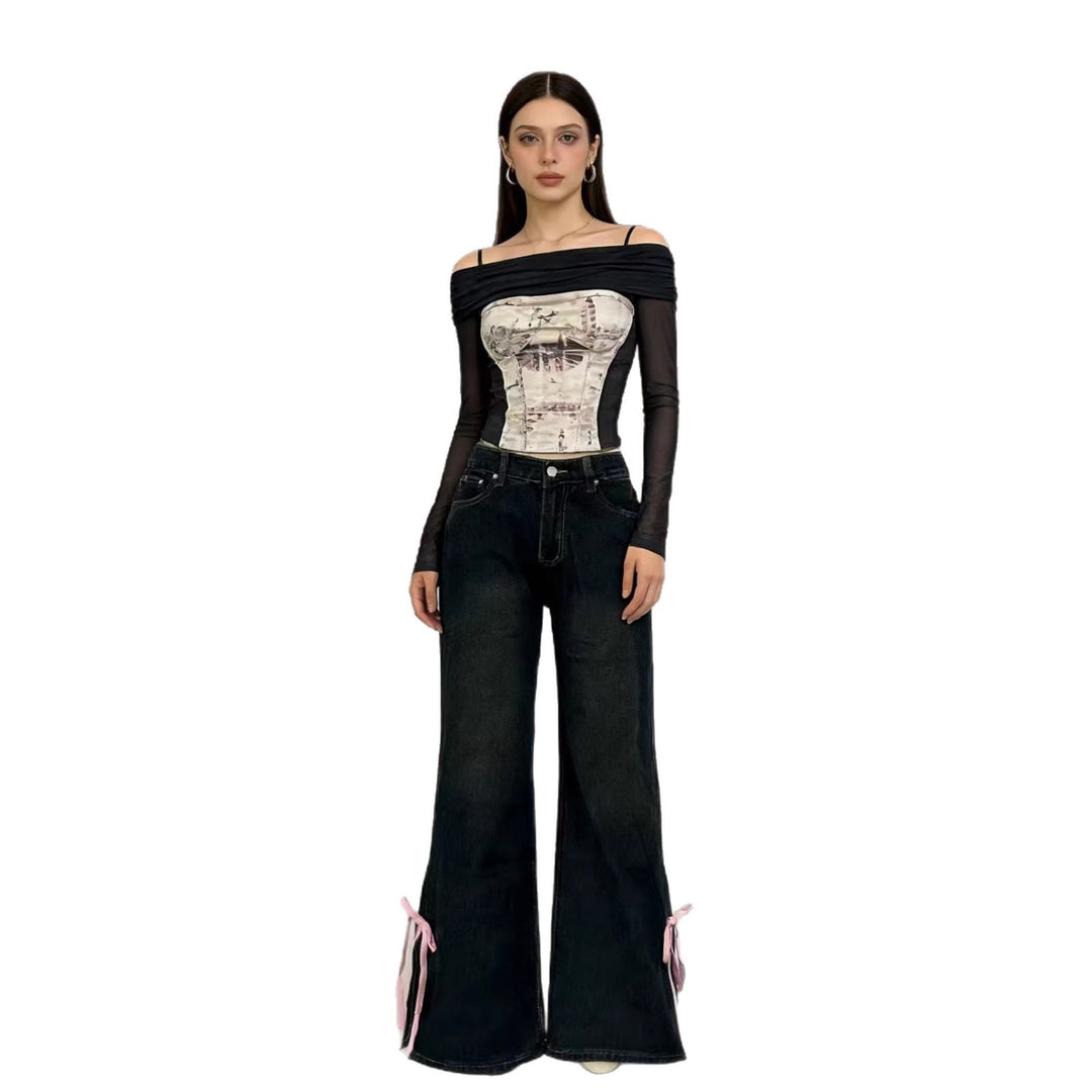 Damen Hochwertige vielseitige Jeanshose Drune