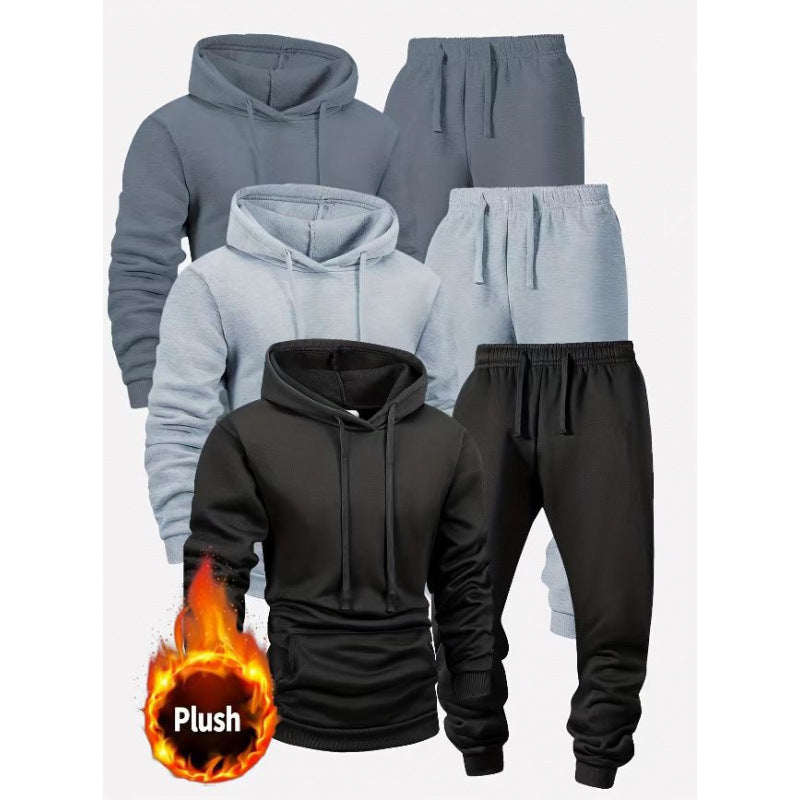 Damen Freizeit-Sweatanzug mit nach innen gefüttertem Hoodie und komfortablen Jogginghosen Drune