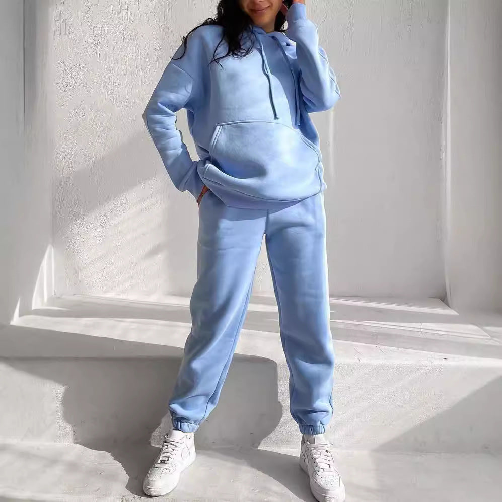Damen bequemer Kapuzenpullover aus weichem Baumwollmix Drune