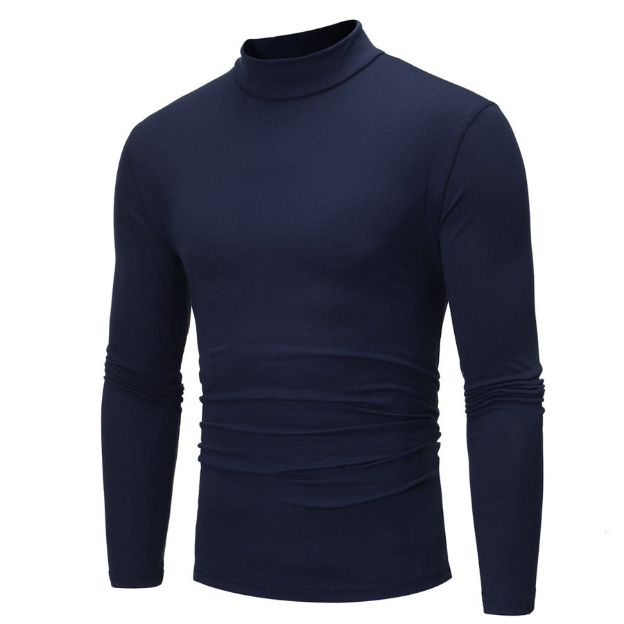 Herren elegantes Rollkragen-T-Shirt aus weichem Jersey Drune