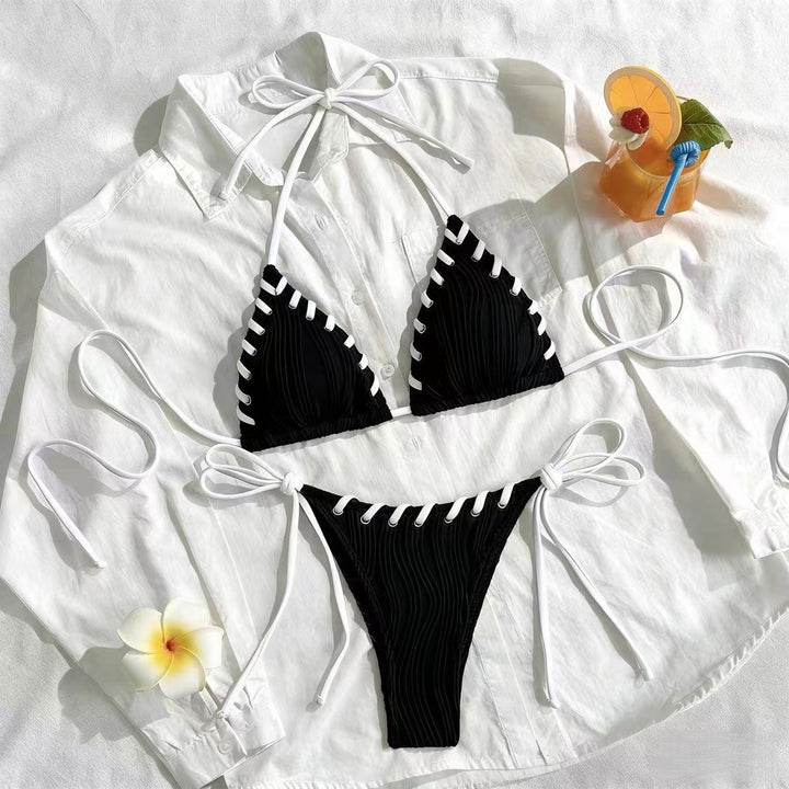 Damen Bikini-Set mit elegantem Rüschendesign und verstellbaren Trägern Drune