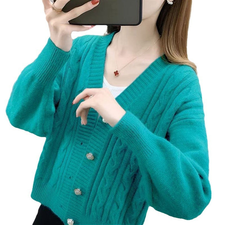 Damen Strickjacke mit elegantem Zopfmuster und hochwertigen Knopfdetails Drune