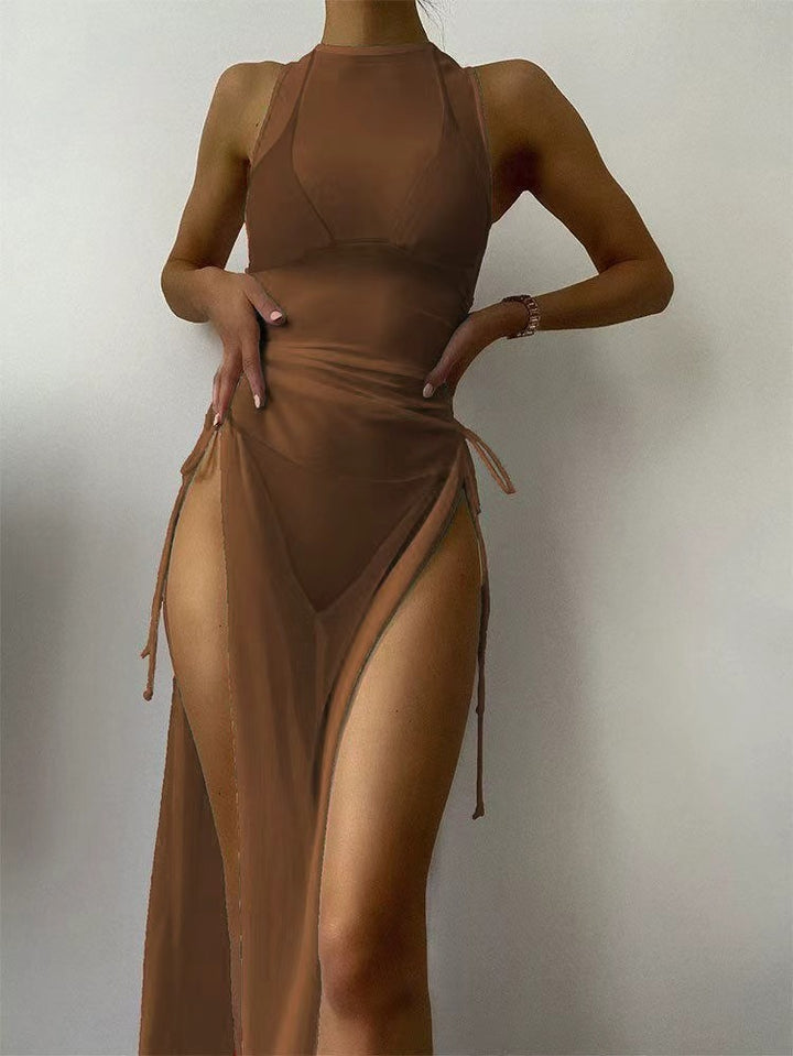 Damen Lange Strandkleid Drune