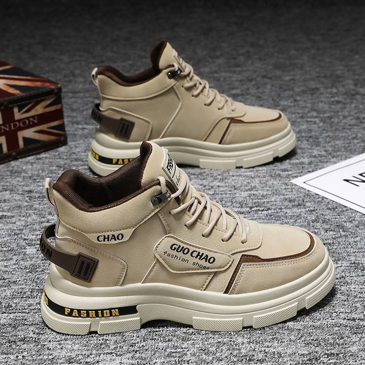 Damen modische und robuste High-Top Sneakers mit griffiger Sohle Drune