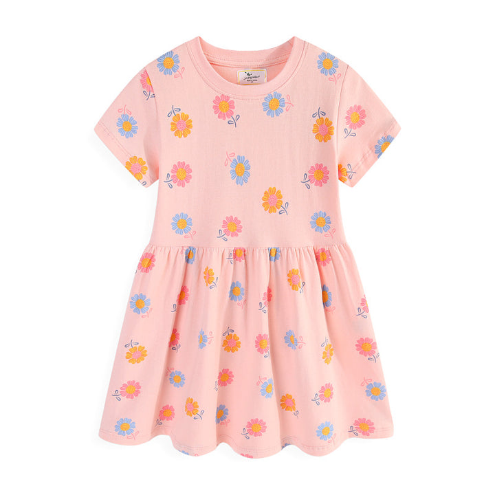 Mädchen Sommerkleid mit buntem Blumenmuster Drune