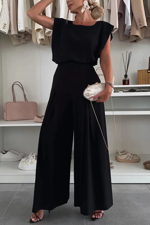 Damen Eleganter Jumpsuit mit lässigem Oversized-Schnitt und weitem Bein Drune