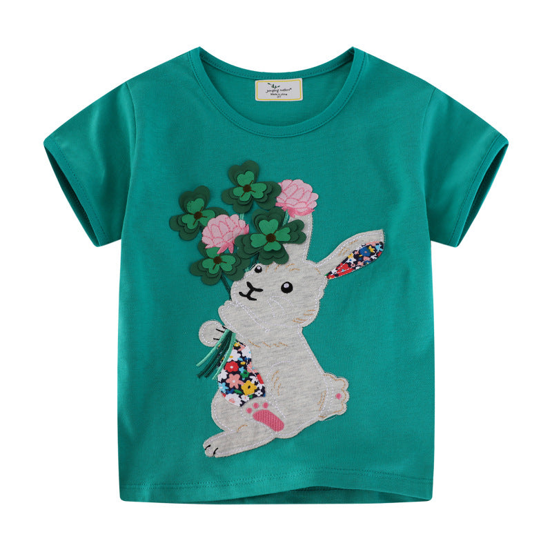 Kinder T-Shirt mit kreativem Hasen-Motiv Drune