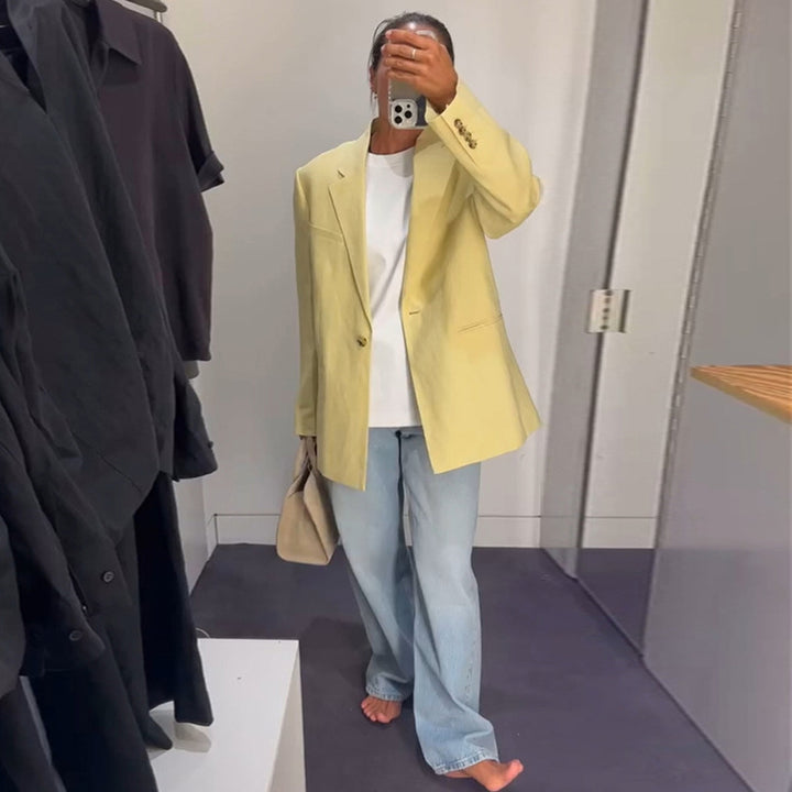 Damen lässiger Leinenblazer Drune