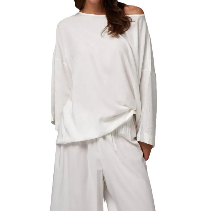 Damen Luftiges Lounge-Set mit weitem Oberteil und eleganten Palazzo-Hosen Drune