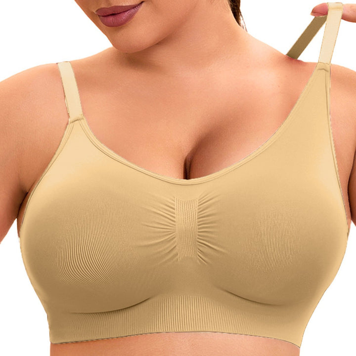 Damen sportlicher Bralette-BH mit nahtloser Passform und elastischem Unterband Drune