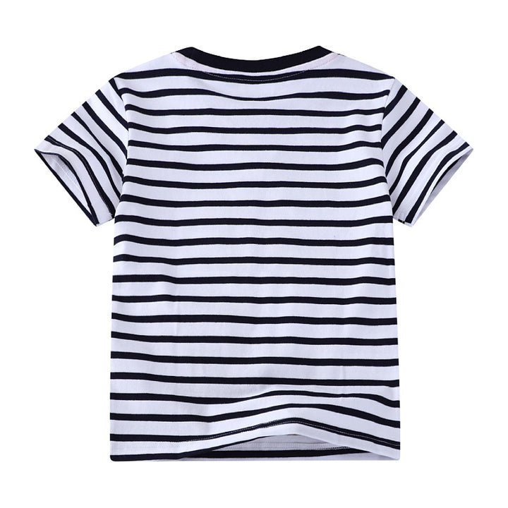 Jungen T-Shirt mit bunten Dinosaurier-Applikationen Drune