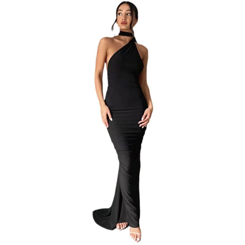 Damen Elegantes Wickelkleid mit asymmetrischem Saum und figurbetontem Schnitt Drune
