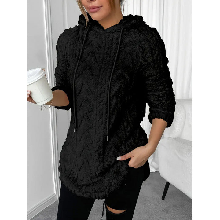 Damen bequemer Kapuzenpullover mit strukturiertem Design Drune