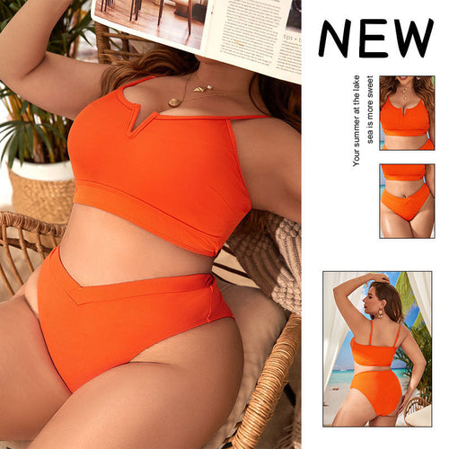 Damen Bikini-Set mit hochtailliertem Höschen und sportlichem Oberteil Drune