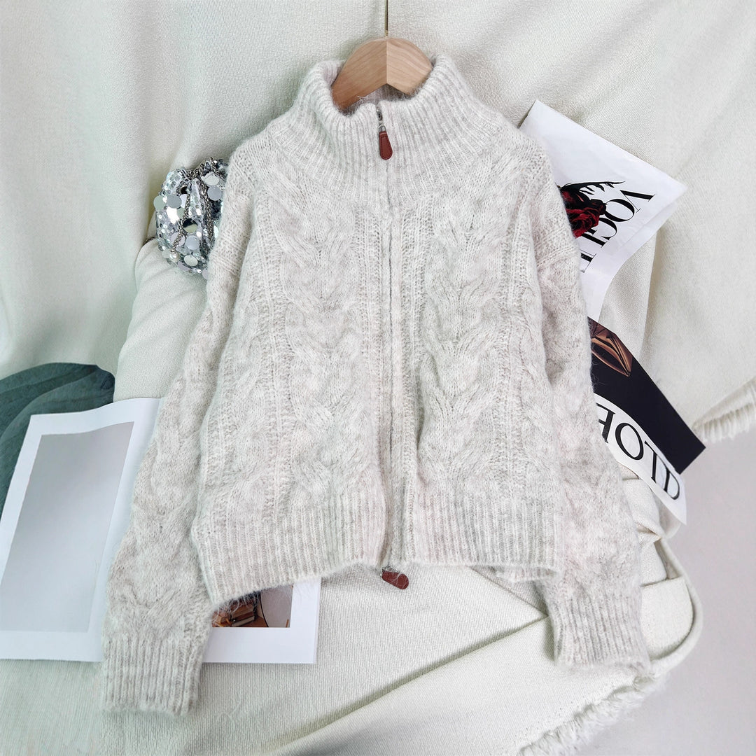 Damen Strickjacke mit strukturiertem Zopfdesign Drune