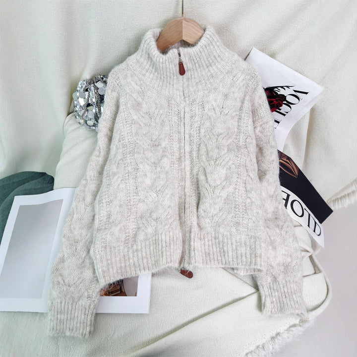 Damen Strickjacke mit strukturiertem Zopfdesign Drune